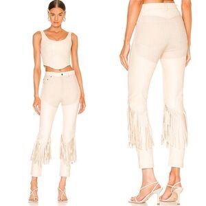 Understated Leather x Revolve Cowboy Chaps Pants in Cream NEW